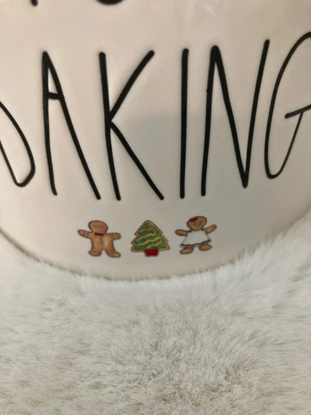Rae Dunn 'Let's Get Baking' Ceramic Jar with Dark Green Lid